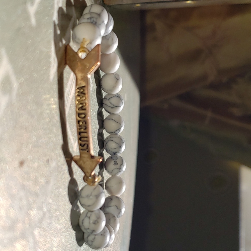 Wanderlust faux marble beads bracelet